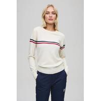 Les Arcs W Eve Ski Crew  S Merinoull genser med klassisk ski-design