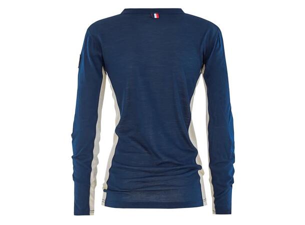 Les Arcs W  Noelle Wool Trøye M Tynn og myk merinoulltrøye - Navy 