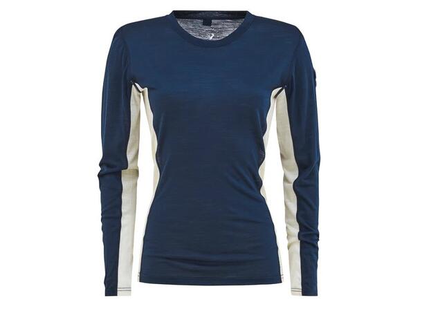 Les Arcs W  Noelle Wool Trøye M Tynn og myk merinoulltrøye - Navy 