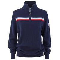 Les Arcs W Emmy Ski Polo M Merinoull ski-polo med høy hals - Navy
