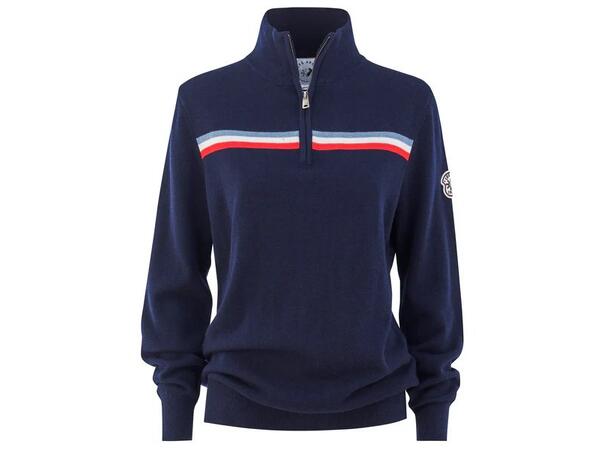 Les Arcs W Emmy Ski Polo M Merinoull ski-polo med høy hals - Navy 