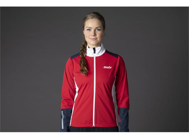 Swix Dynamic Jakke Dame S Vindtett langrennsjakke - Swix red 