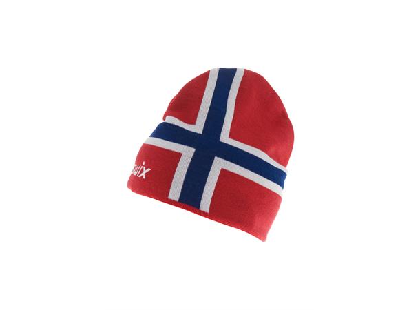 Swix Norway Beanie Jr OS Varm lue med Norge flagg