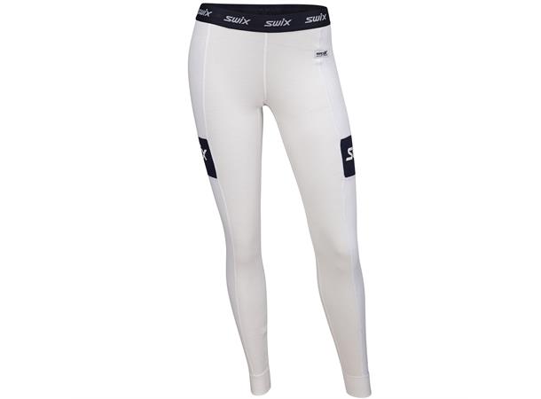 Swix RaceX Warm bodyw pants Dame XL Varmende treningslongs - Snow white 