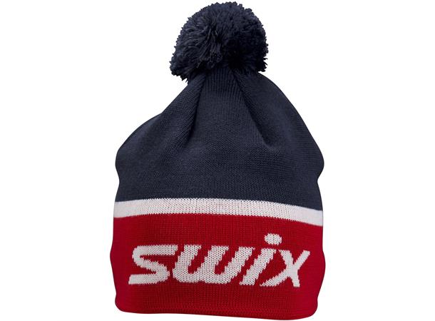 Swix Surmount Beanie 56 Lue i merino ullblanding - Norwegian Mix 