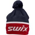 Swix Surmount Beanie 56 Lue i merino ullblanding - Norwegian Mix