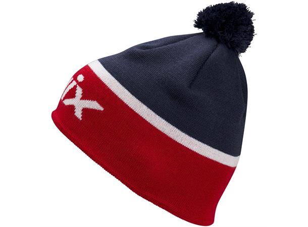 Swix Surmount Beanie 56 Lue i merino ullblanding - Norwegian Mix