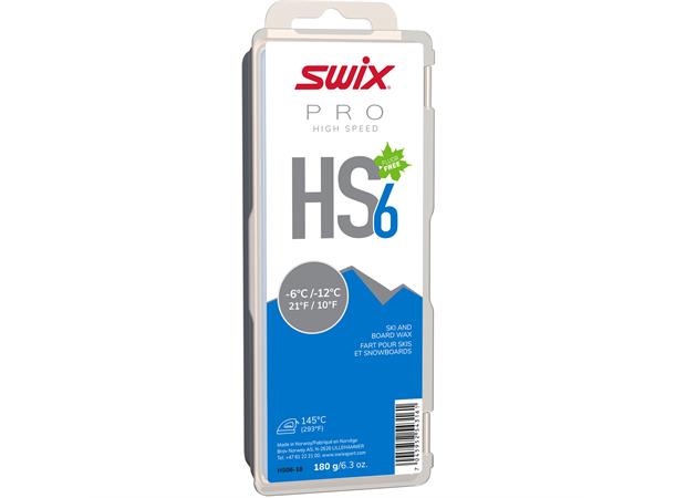 Swix HS6 Blå glider, -6°C/-12°C, 180g Fluorfri glider til trening/konkurranse 