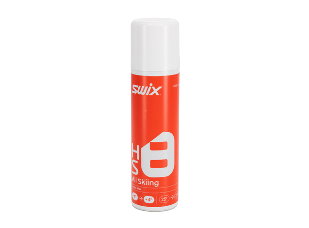 Swix HS8 Liq. Rød, -4°C/+4°C, 125ml Flytende fluorfri glider trening/konkur 