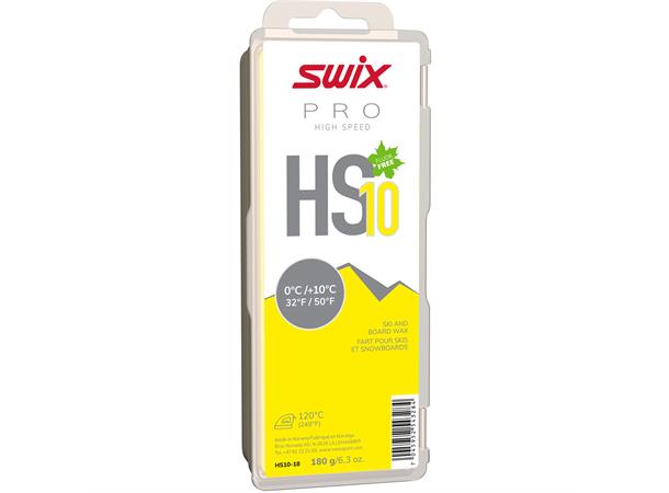 Swix HS10 gul glider, 0°C/+10°C, 180g Fluorfri glider til trening/konkurranse