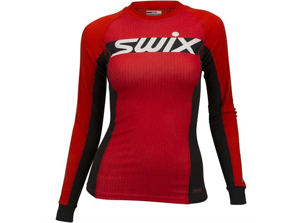 Swix Dame Trøye RaceX Carbon LS XS Langermet supertrøye - Fiery red