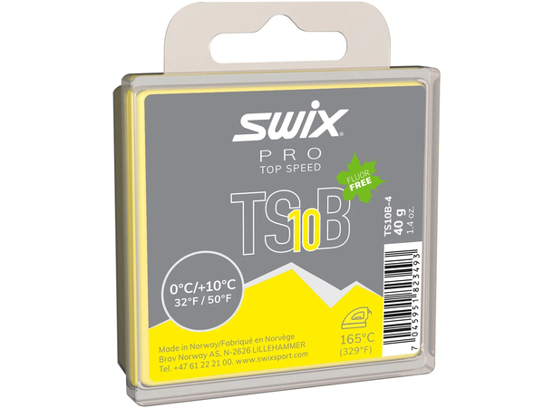 Swix TS10 Sort glider, 0°C/+10°C, 40g Fluorfri glider Racing 