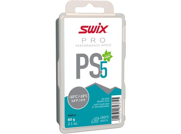 Swix PS5 Turkis glider -10°C/-18°C 60g Fluorfri glider til tur/trening 