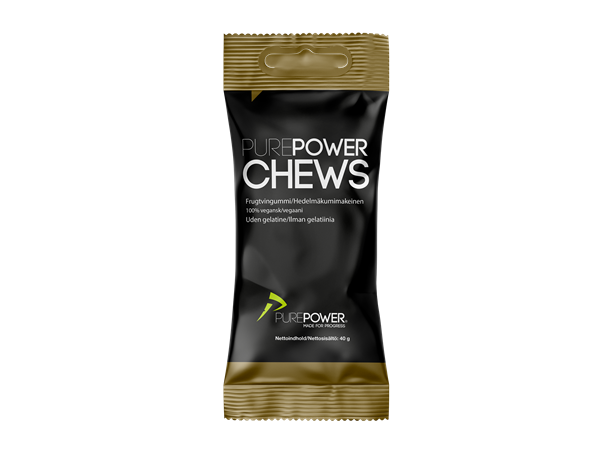 PurePower Chews Vingummi 40g Energi-vingummi med varierte smaker 