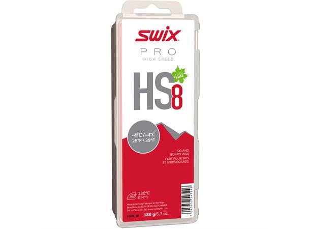 Swix HS8 Rød glider, -4°C/+4°C, 180g Fluorfri glider til trening/konkurranse 