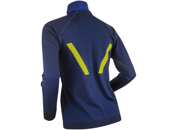 Dæhlie Seamless Push Jakke Dame XS/S Lett løpejakke til kaldt vær Estate Blue 