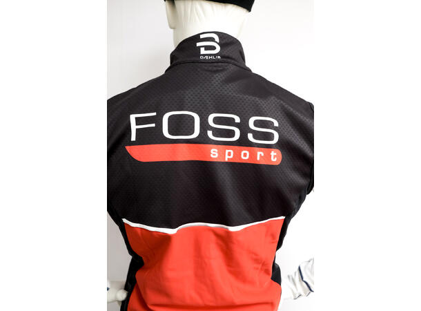 FOSS Sport Race Softshell Vest Herre S Dæhlie skivest med FOSS Sport logo 