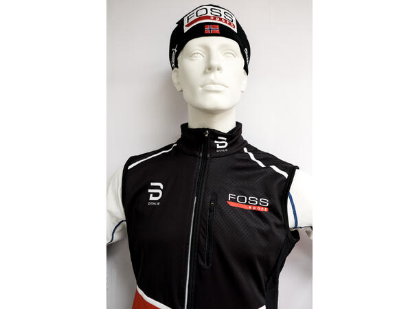 FOSS Sport Race Softshell Vest Herre S Dæhlie skivest med FOSS Sport logo 