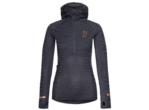 Johaug Trøye Advance Tech-Wool Hood S Baselayer i teknisk ull Dark Blue 