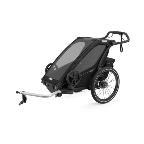 Thule Chariot Sport1 Sort Multivogn til l&#248;ping, ski og sykkel