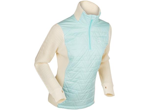 Dæhlie Dame Genser Half Zip Comfy M Varm genser i ullblanding Iced Aqua