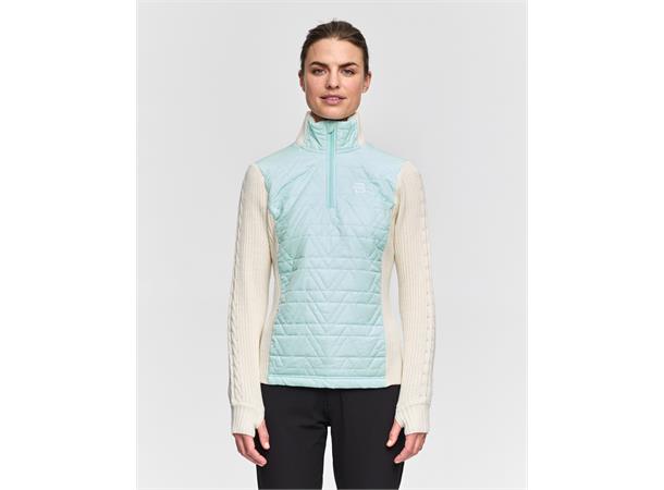 Dæhlie Dame Genser Half Zip Comfy M Varm genser i ullblanding Iced Aqua