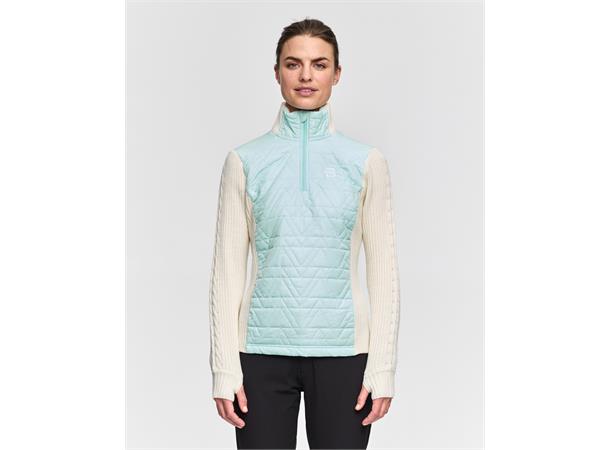 Dæhlie Dame Genser Half Zip Comfy M Varm genser i ullblanding Iced Aqua