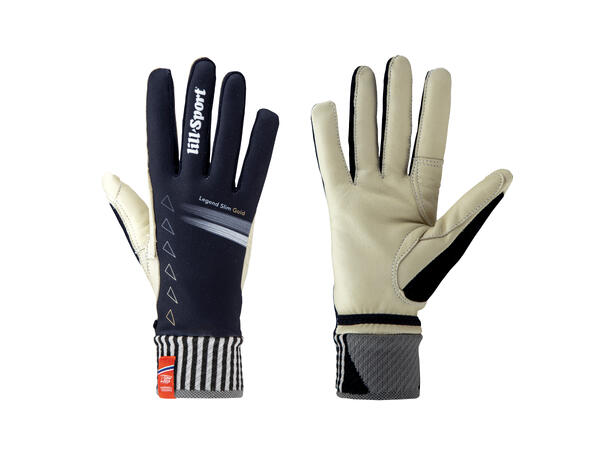 Lill-Sport Legend Slim Gold  7 Tettsittende langrennshanske - Black 