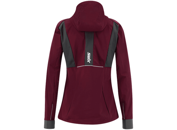 Swix Dame Anorak Motion  S Tynn anorakk til trening Dark aubergine 