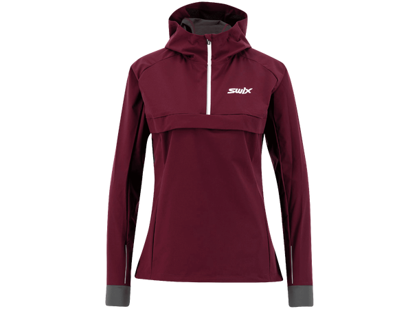 Swix Dame Anorak Motion  S Tynn anorakk til trening Dark aubergine 