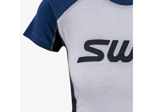 Swix Dame T-shirt Motion Tech Wool XL Multisport trøye med ull Silver 