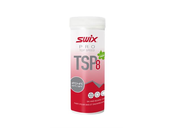 Swix TSP8 Red -4°C/+4°C, 40g Fluorfritt pulver for rundt frysepunktet