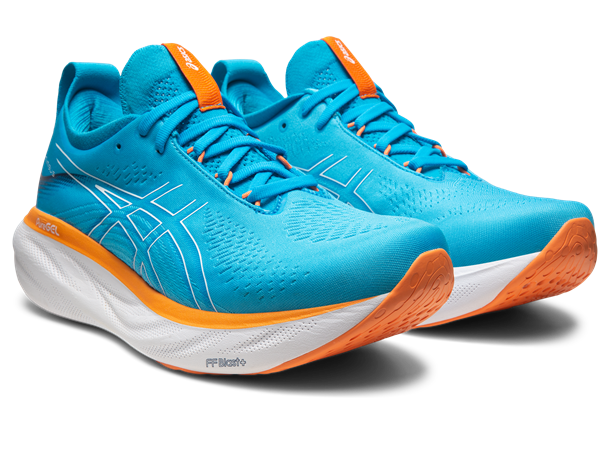 Asics Herre Løpesko Gel-Nimbus 25 46 Ny og forbedret utgave IslandBlue/Peach
