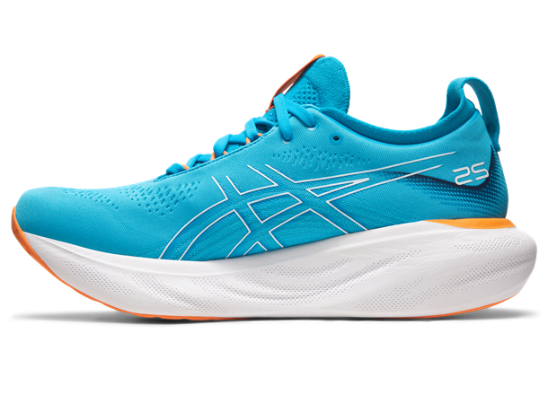 Asics Herre Løpesko Gel-Nimbus 25 46 Ny og forbedret utgave IslandBlue/Peach