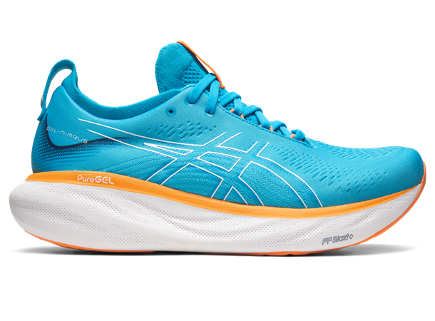 Asics Herre Løpesko Gel-Nimbus 25 46 Ny og forbedret utgave IslandBlue/Peach