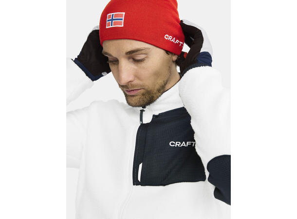 Craft Herre NOR Explore Pile Fleece XL Fleecejakke White / Blaze 