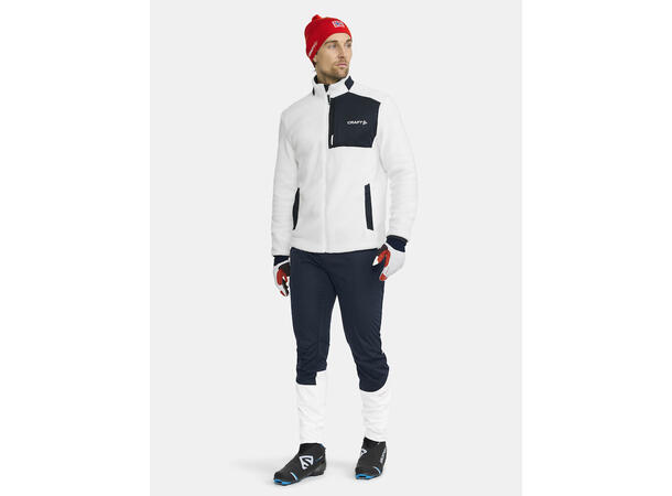 Craft Herre NOR Explore Pile Fleece XL Fleecejakke White / Blaze 
