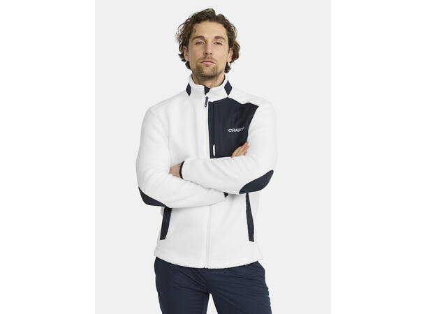 Craft Herre NOR Explore Pile Fleece XL Fleecejakke White / Blaze 