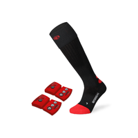 Lenz Heat Sock + Heat Pack Black 42-44 Varmesokker med batteri