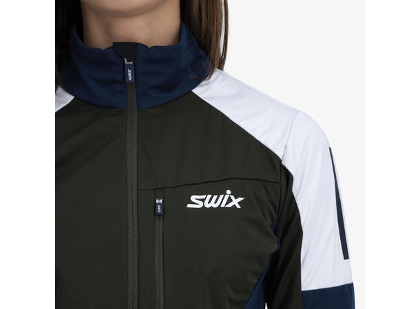 Swix Dame Dynamic Jakke XS Skijakke i softshell - Dark Olive 