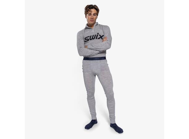 Swix Herre Bukse RaceX Merino L Teknisk ullbukse Light Grey / Dark Navy 