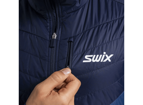 Swix Herre Jakke Dynamic Hybrid Ins L Varm langrennsjakke Lake Blue/Dark Navy 