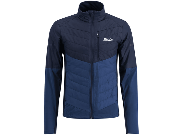 Swix Herre Jakke Dynamic Hybrid Ins L Varm langrennsjakke Lake Blue/Dark Navy 