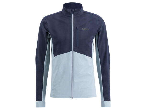 Swix Herre Jakke Pace Hybrid Midlayer L Mellomlags løpejakke til herre Dark navy 