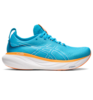 Asics Herre L&#248;pesko Gel-Nimbus 25 Ny og forbedret utgave IslandBlue/Peach