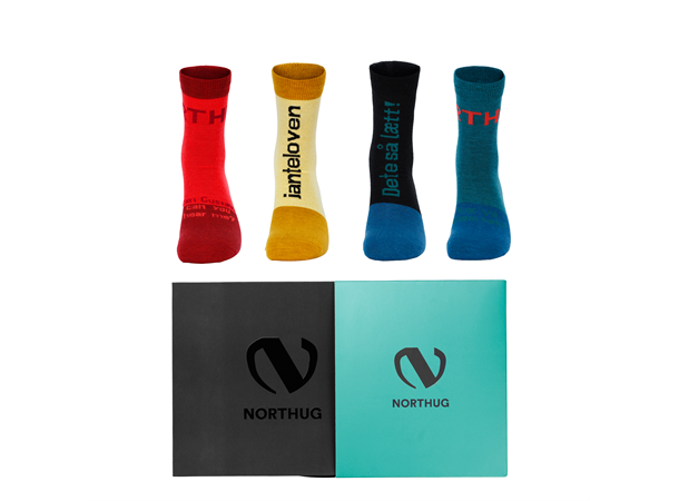 Northug Sokk Mosvikekspressen 4pk 35-39 Gavepakning med 4 par sokker Night Blue 