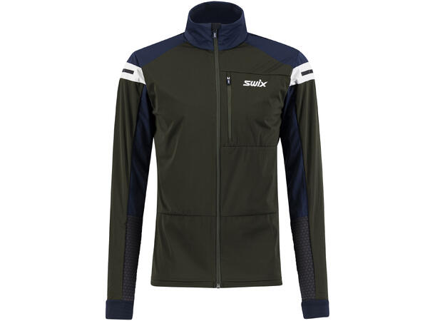 Swix Herre Dynamic Jakke S Skijakke i softshell - Dark Olive 