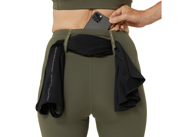 Asics W Road High Waist Tights S MANTLE GREEN 