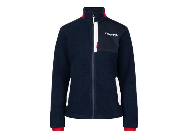 Craft Dame VM Fleece 2023 M Varm-og allsidig pile-fleecejakke Blaze
