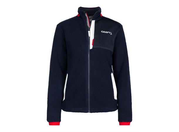 Craft Dame VM Fleece 2023 M Varm-og allsidig pile-fleecejakke Blaze